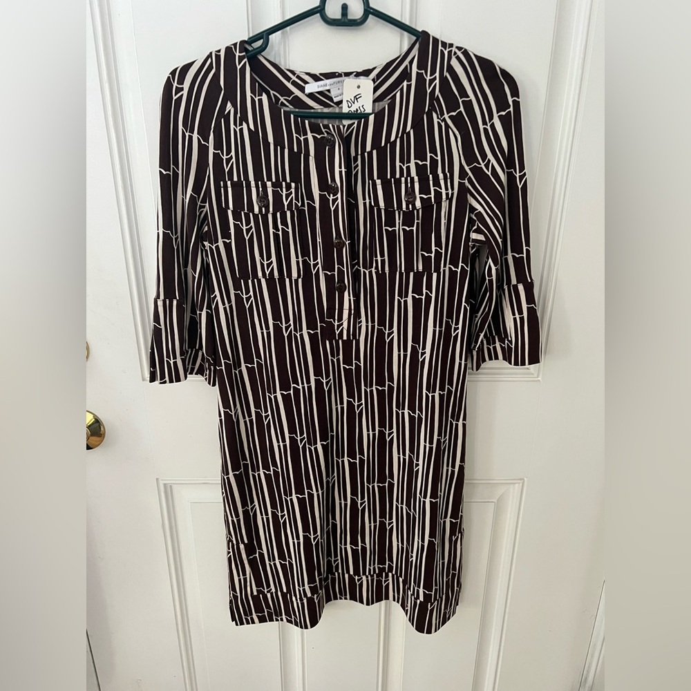 DVF silk midi Dress size 4